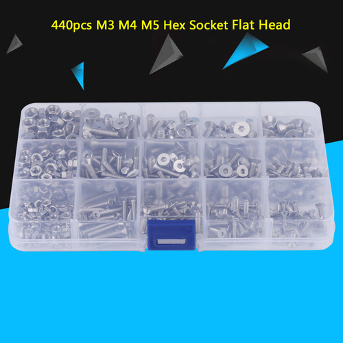 Tornillos De Cabeza Plana De Acero Inoxidable M3 M4 M5, 440