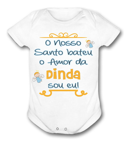 Body Infantil Bebe Amor Da Dinda Sou Eu Personalizado Oferta