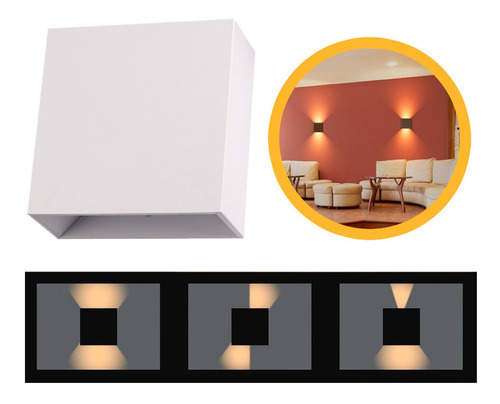 20x Arandela Led 8w Externa Facho Duplo Ajustavel L1280