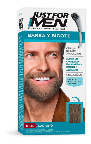 Just For Men Coloracion Gel Para Barba Y Bigote Cubre Canas 