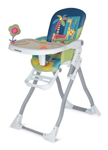 Silla De Comer Plus Carestino Plegable Azul Estampado
