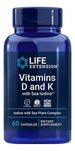 Life Extension - Vitamins D And K With Sea-iodine (60 Caps) Sabor Without flavor