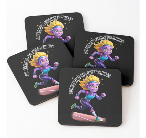 Set Posavasos Supernova Sprinter Brilla - Dibujos Animados A