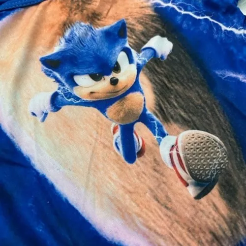 Fantasia Sonic The Hedgehog Infantil Com Máscara