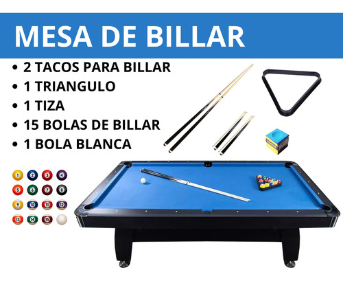 Mesa Juego 3 En 1 Billar Pool Ping Pong 213x122 Diversión