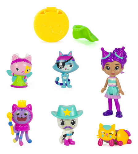 Gabby's Dollhouse, Set Figuras, Gabby, 5 Figuras De Gatitos