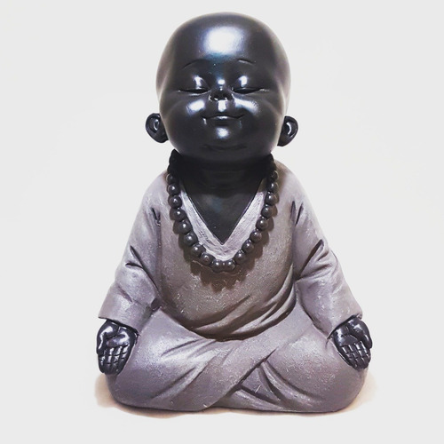 Monjecito Meditando 14cm Gris