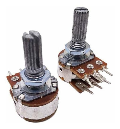 Potenciómetro Estéreo Dual B20k De 20 K Ohmios, Eje S 15, 10
