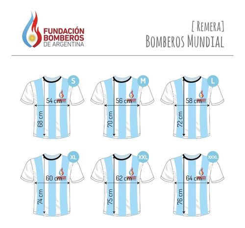 Imagen 5 de 5 de Remera Argentina Bomberos