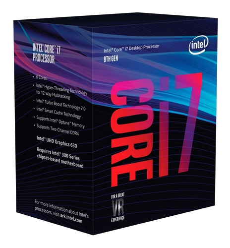 Micro Procesador Intel Core I7 8700 Coffelake 4.7ghz 12mb 