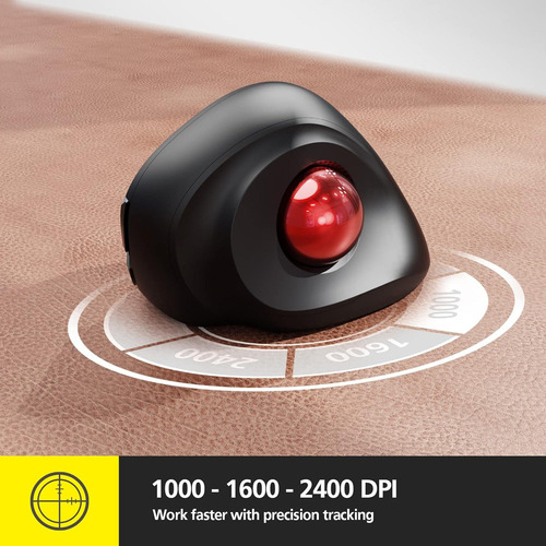 A Ratón Micropack Enalambrico, Ergonomico, Trackball, 3dpi