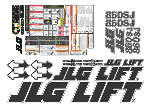 Calcomanias Elevador JLG 860sj Hc3