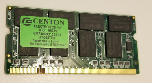 Memoria Ram 1gb Ddr1 (sodimm) Laptop (centon Mp400so1024.01)