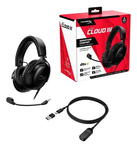 Audifonos Gamer Hyperx Cloud Ill, Usb-c, 3.5mm, Black