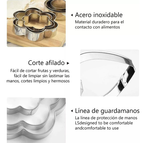 43pzs Moldes Cortadores Galletas Reposteria Acero Inoxidable