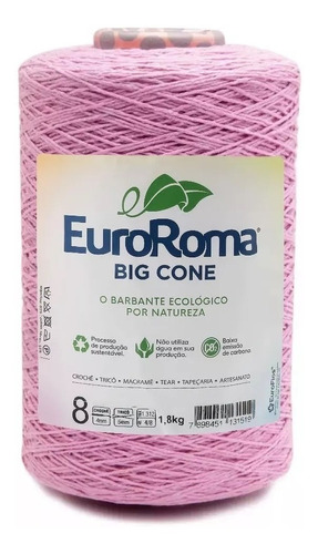 Barbante Euroroma Colorido 0500- Rosa N.8 1,8 Kg