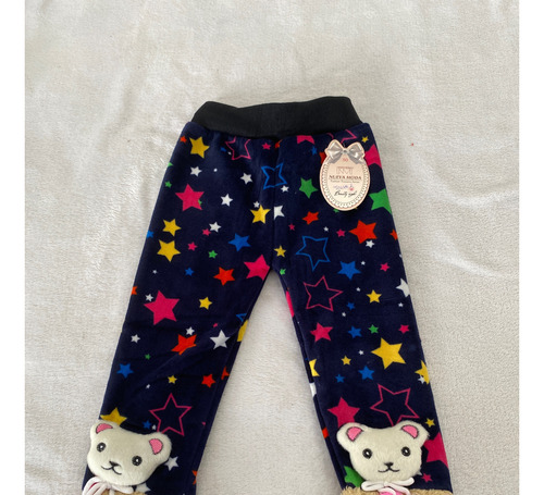Pantalones Térmicos De Niñas Bebé Con Peluches En Tobillos