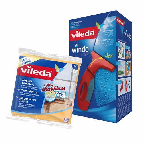 Kit Aspiradora Windomatic + Paño Limpieza Vidrios Vileda