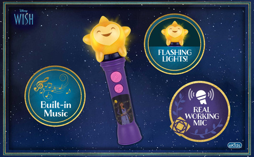 Micrófono Ekids Disney Wish Toy Para Niños Con Música Integr