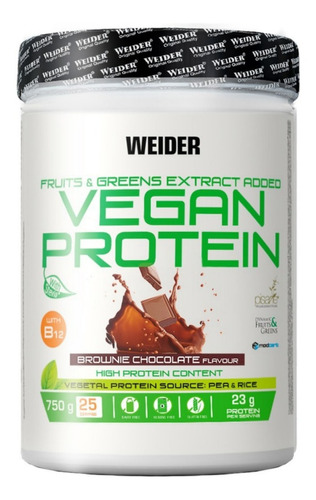Proteína Vegana Vegetal Sin Gluten Ni Lactosa Con B12 Sabor Chocolate