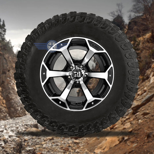 4 Rines 16 Off Road 5-120 Amarok S10 Chevelle Blazer Black Machine