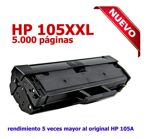 Imagen 2 de 2 de Toner Cartridge Hp 105a Jumbo Extra 5.000 Páginas