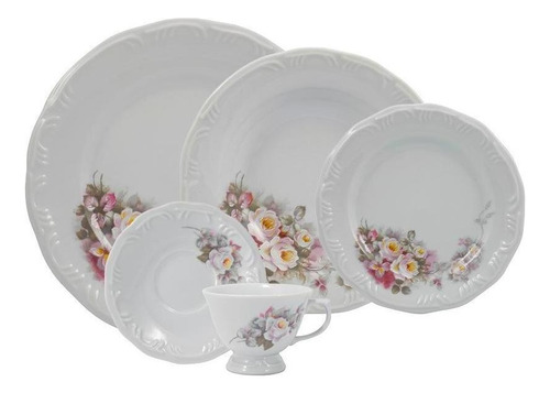 Serviço Jantar E Chá Em Porcelana 30 Peças - Eterna Schmidt