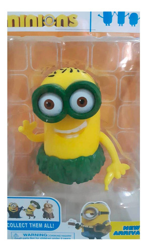 Muñeco Minions Grande 11 Cm Brazos Articulados Hawaiano