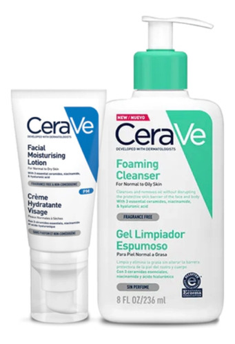 Cerave Combo Limpieza E Hidratación Noche Piel Mixta