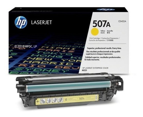 5 Pz Cartucho De Toner Vacio Hp 507a Ce402a Yellow 