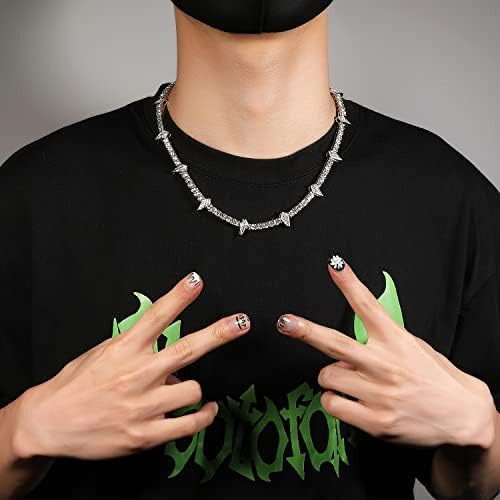 Zivemot Collar De Pantera Negra Cadena De Circón Con Microin