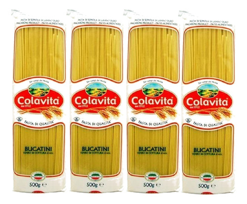 Macarrão Bucatini Colavita Grano Duro 500g (4 Pacotes)