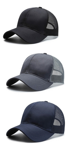 3pcs Malla Gorra Beisbol, Respirable Secado Rápido Sombrero