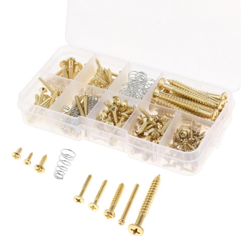 Kit De Tornillos De Guitarra 9 Tipos Para Botones De Oro