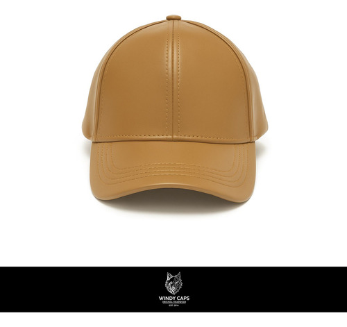 Gorra Gorro Eco Simil Cuero Con Visera Premium Marrón Claro Unico