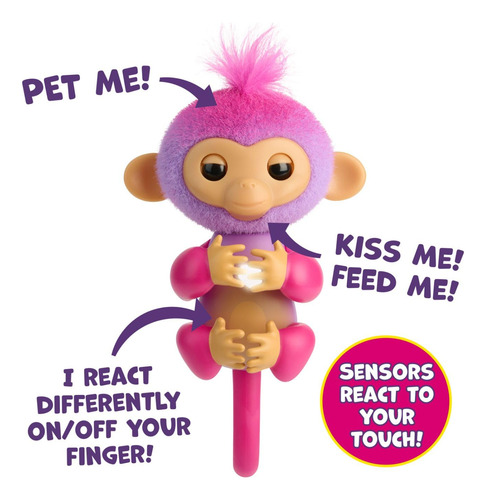 Juguete Interactivo Fingerlings Charli 70 Sonidos Bebe Mono