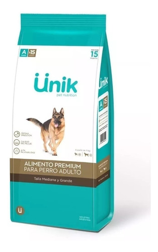 Unik Perro Adulto Razas Medianas Y Grandes X 15 Kg