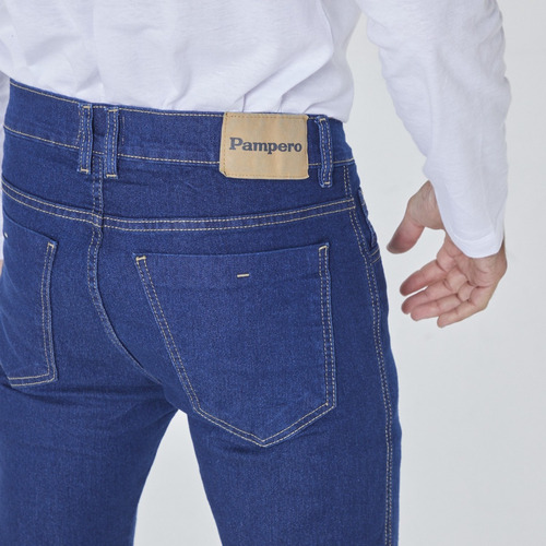 Imagen 3 de 8 de Pantalón Jean Pampero Elastizado Slim Fit - Talle 38 Al 60