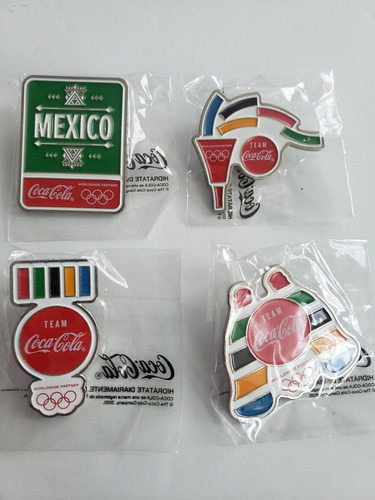 Pines Coca Cola Olimpiadas Tokio 2020 4 Piezas