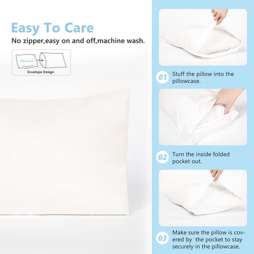 Juego De 2 Fundas De Almohada Para Niños Color Blanco Puro