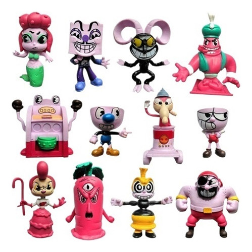 Juguetes De Figuras De Acción De Cuphead, 12 Piezas