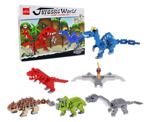 Fichas Armable Encaja Figuras Mini Dinosaurios Personajes