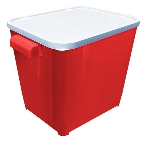 Porta Ração Pote Portátil Para Até 6 Kg Furacão Pet Cor Vermelho