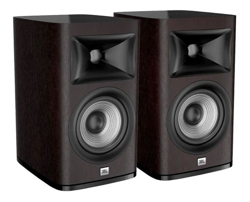 Par De Caixas Acústicas Bookshelf Jbl Studio 620 Dark Wood