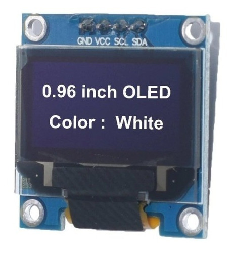 Pantalla Lcd 128x64 Oled 0.96 , Letras Blancas, Para Arduino