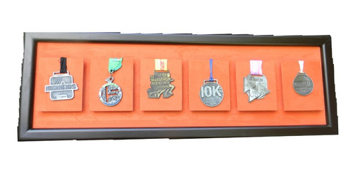 Cuadro Porta Medallas De6 Espacios Naranja Running Medallero