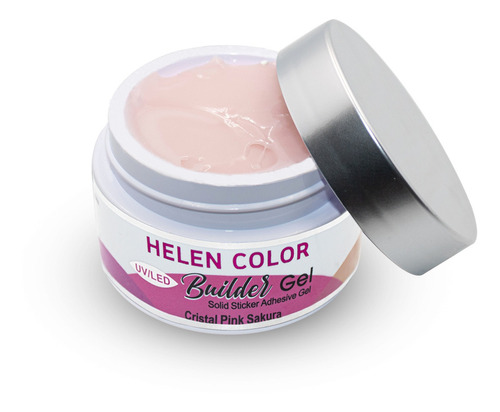Gel Sólido Led Uv Unha Helen Color Builder Pink Sakura 15g