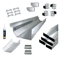 Comprar Zingueria Canaleta Americana Kit Para Armar 9 Mts Galv Techo