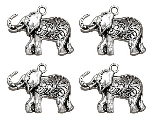 Colgantes De Plata Con Forma De Elefante, 20 Unidades, Joyas