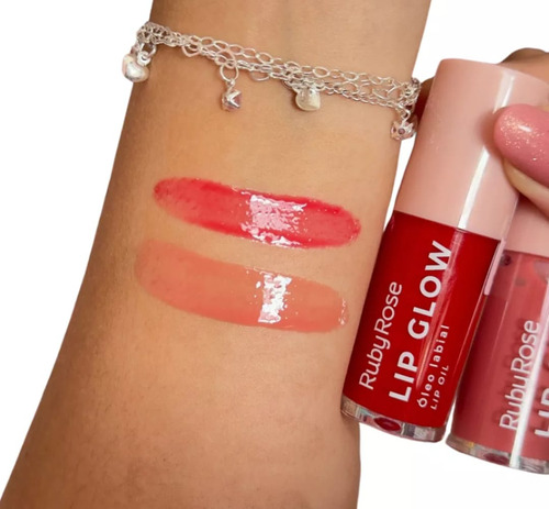 Kit 2 Lip Glow Labial Gloss Linha Rosa Ruby Rose